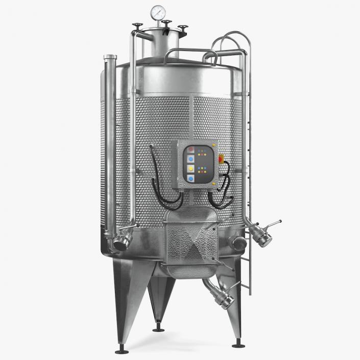 3D Stainless Steel Wine Fermentation Tank model