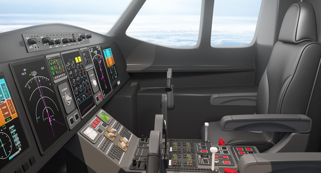 3D model Airbus A321 Lufthansa with Interior