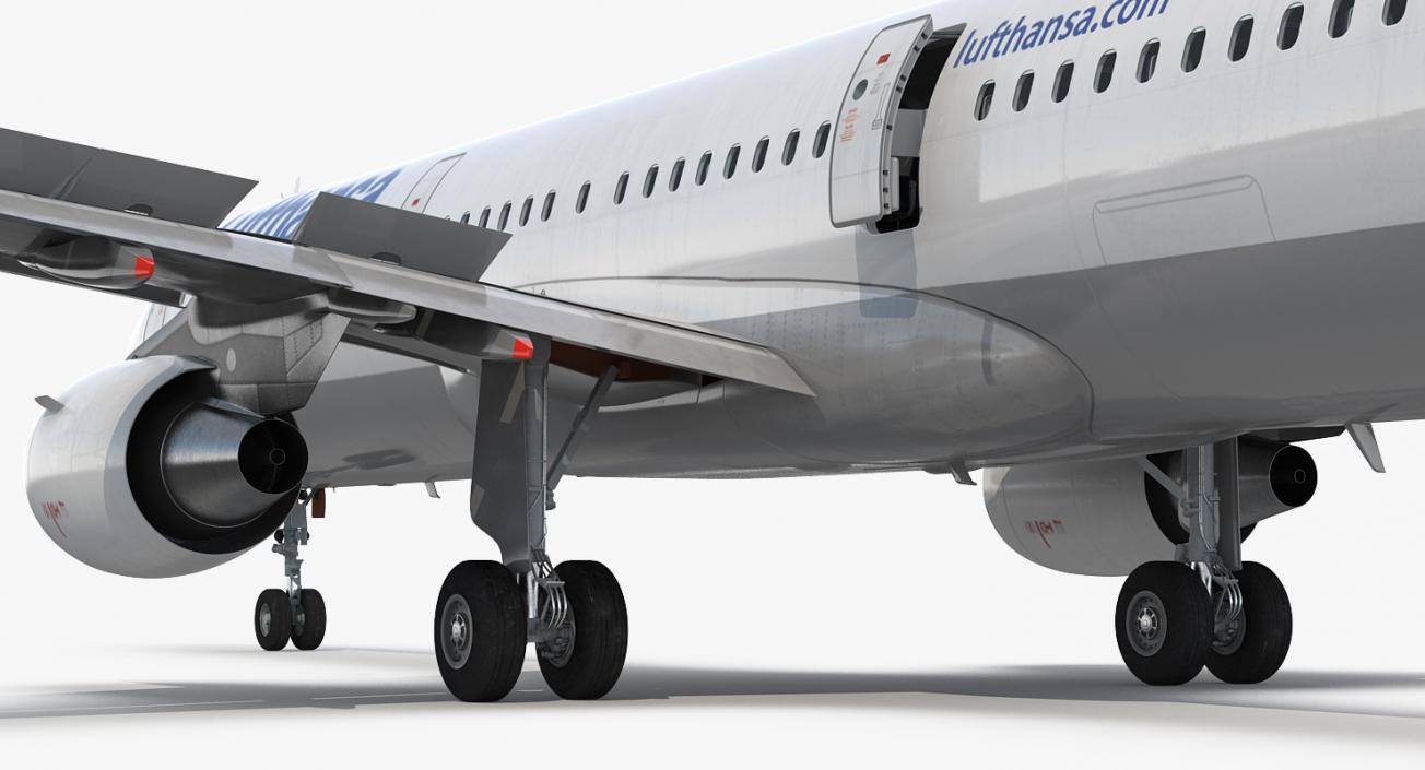 3D model Airbus A321 Lufthansa with Interior