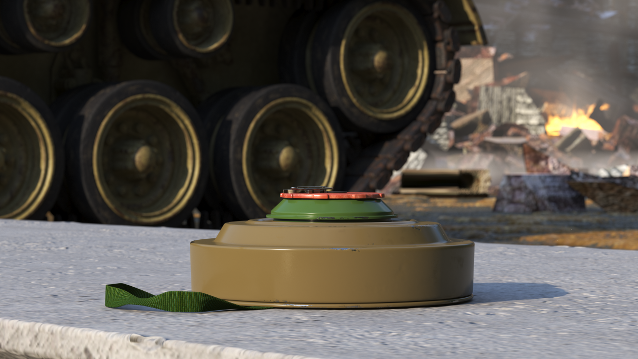 3D model Anti Tank Blast Mine TM-62 Old