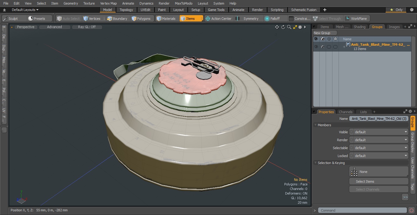 3D model Anti Tank Blast Mine TM-62 Old