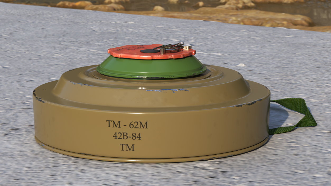 3D model Anti Tank Blast Mine TM-62 Old