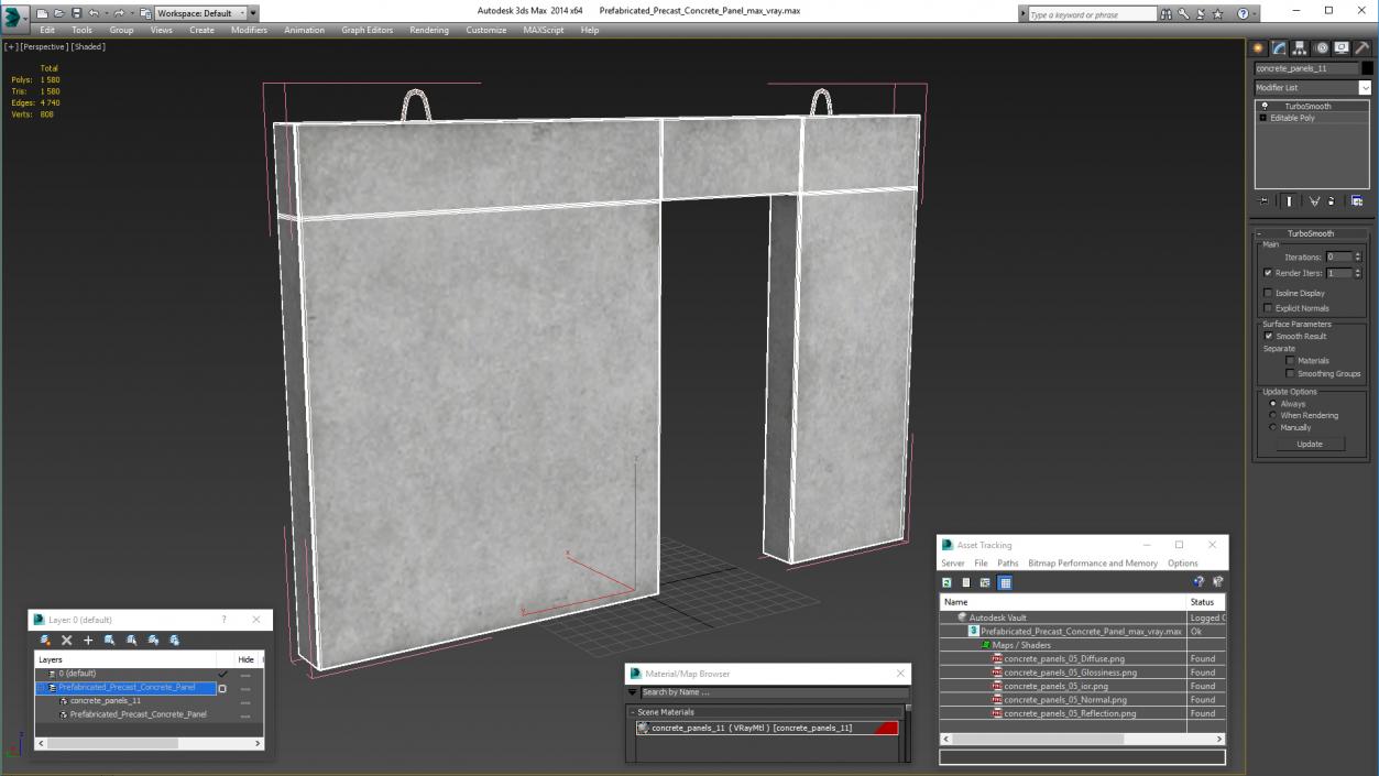 3D Prefabricated Precast Concrete Panel