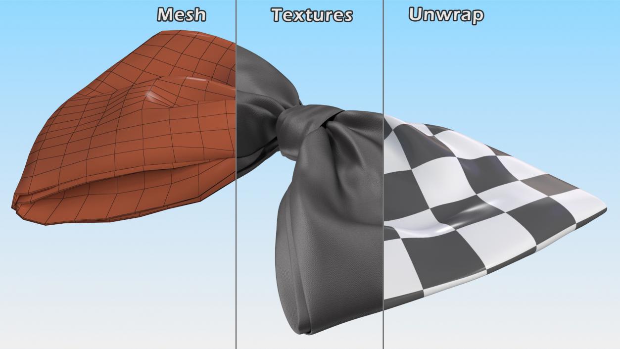 3D Bow Tie Black model