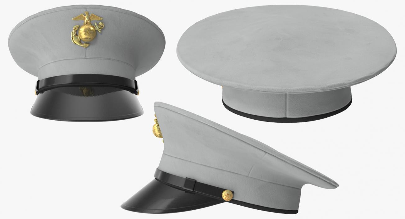 3D USMC US Marine Officer Hat