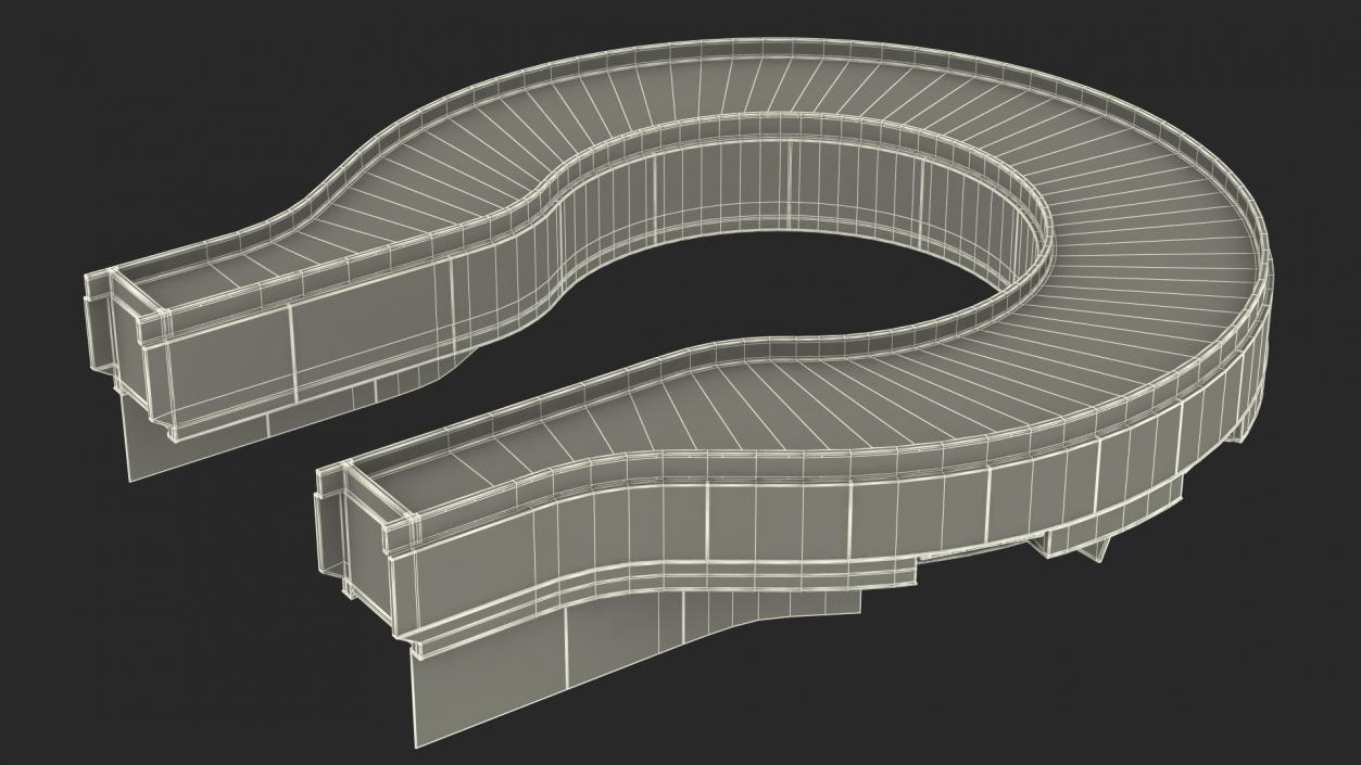 Curved Roller Conveyor 3D