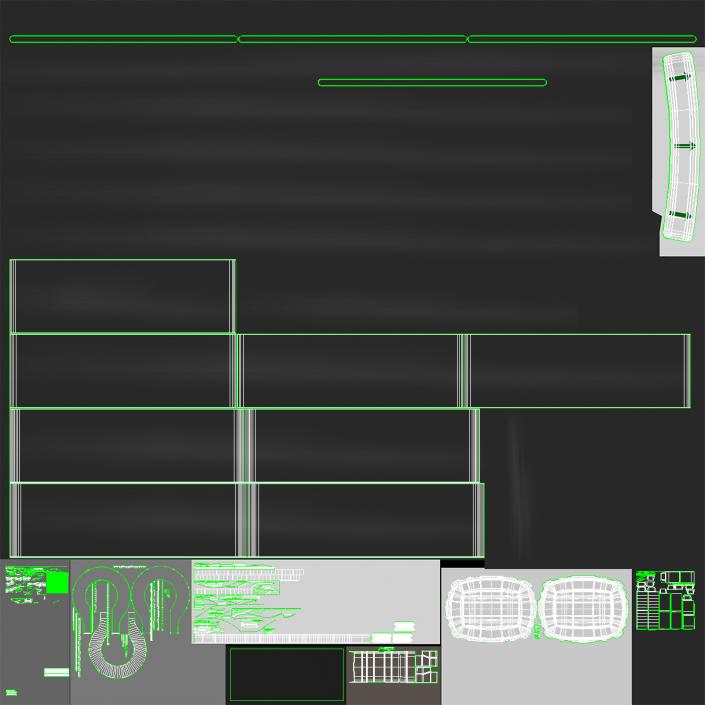 Curved Roller Conveyor 3D