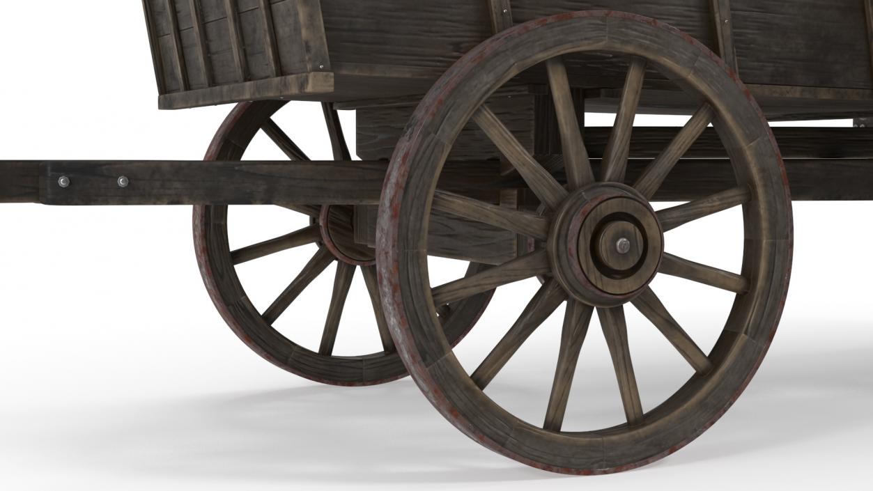 Covered Wagon Old 3D