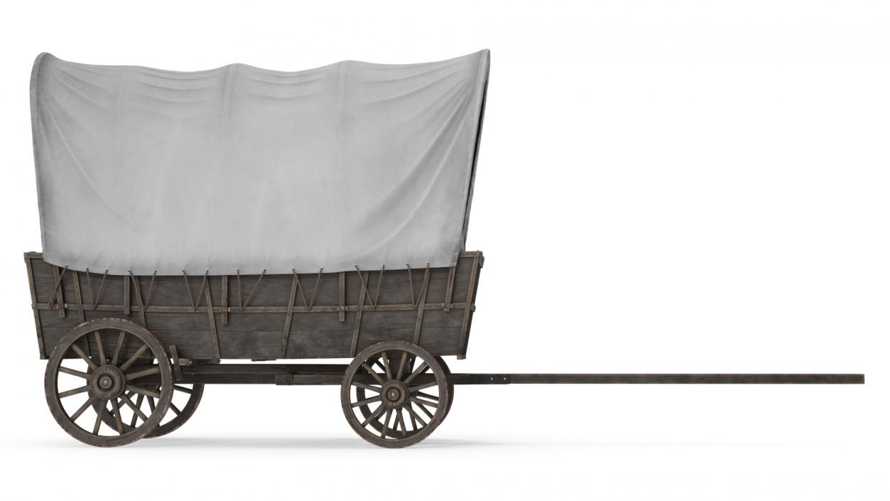 Covered Wagon Old 3D