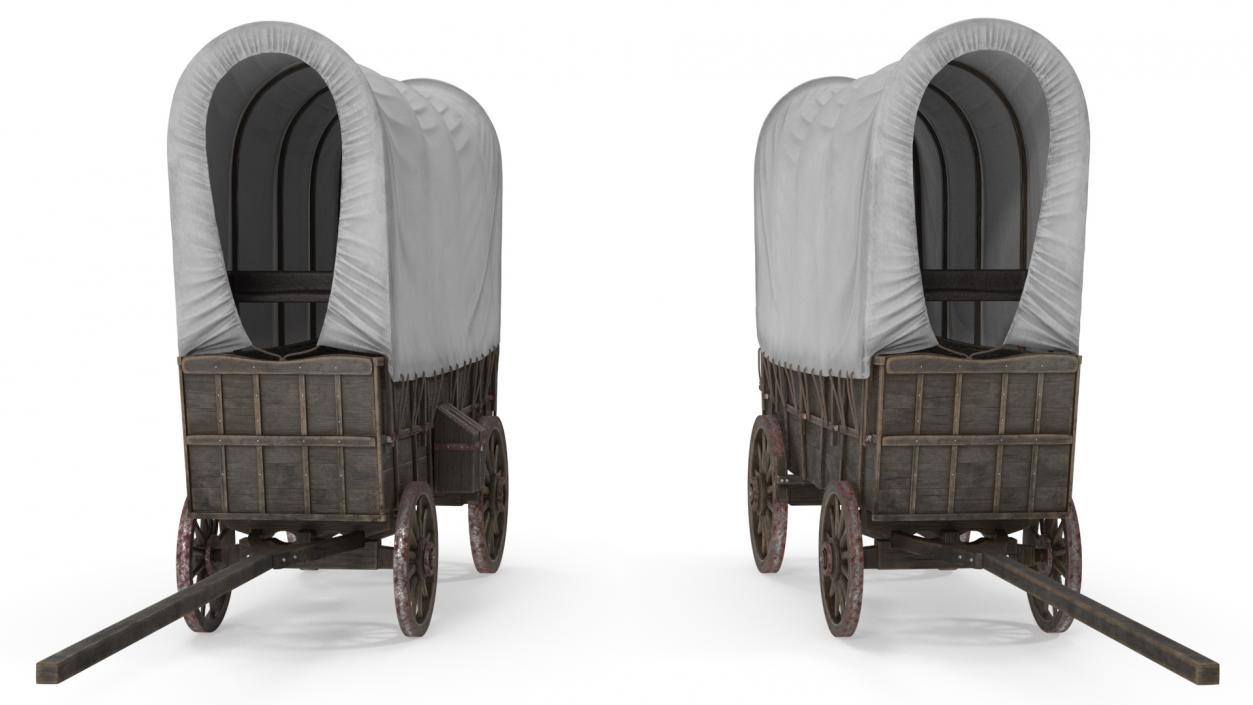 Covered Wagon Old 3D