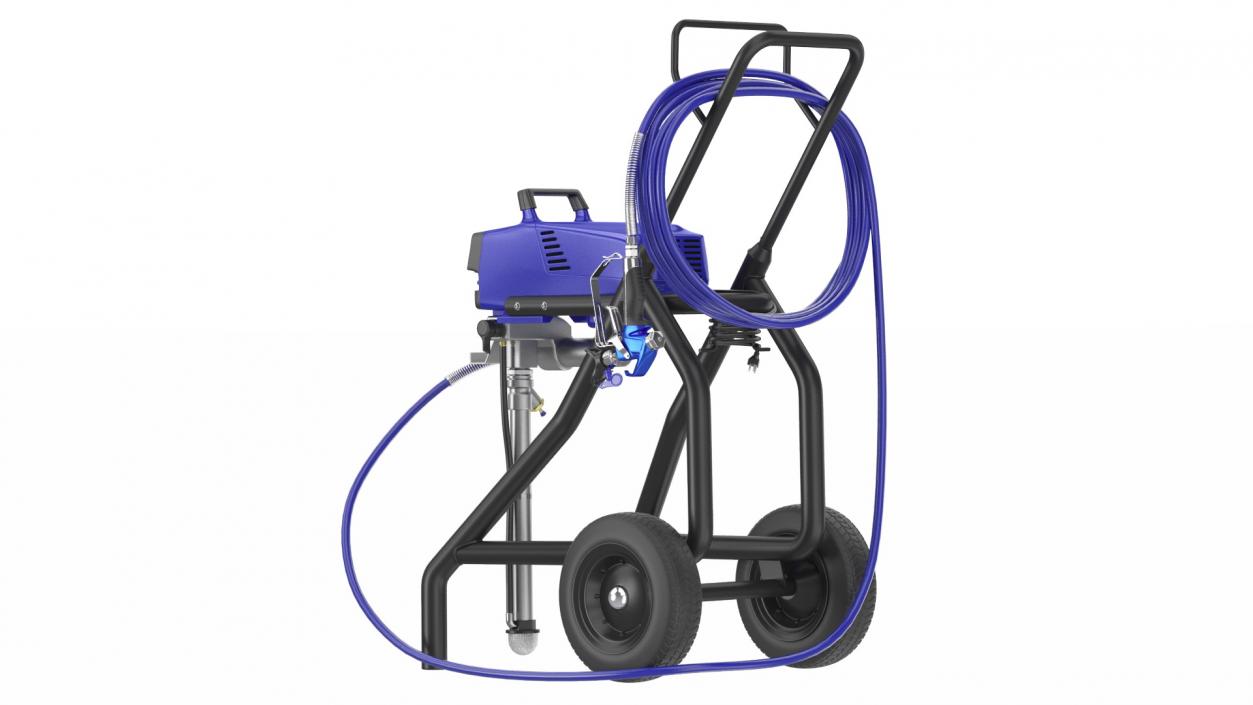 3D model Airless Paint Sprayer with Hose and Spray Gun