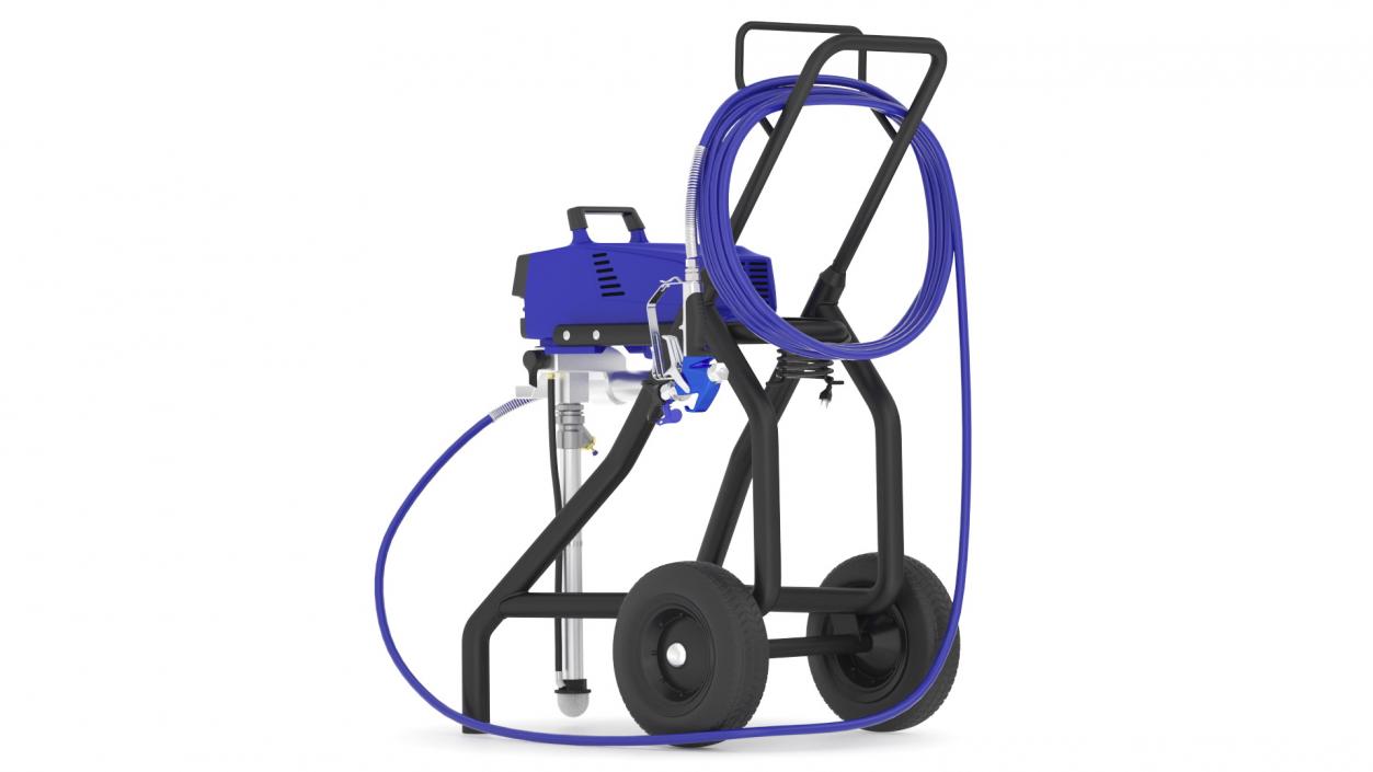 3D model Airless Paint Sprayer with Hose and Spray Gun