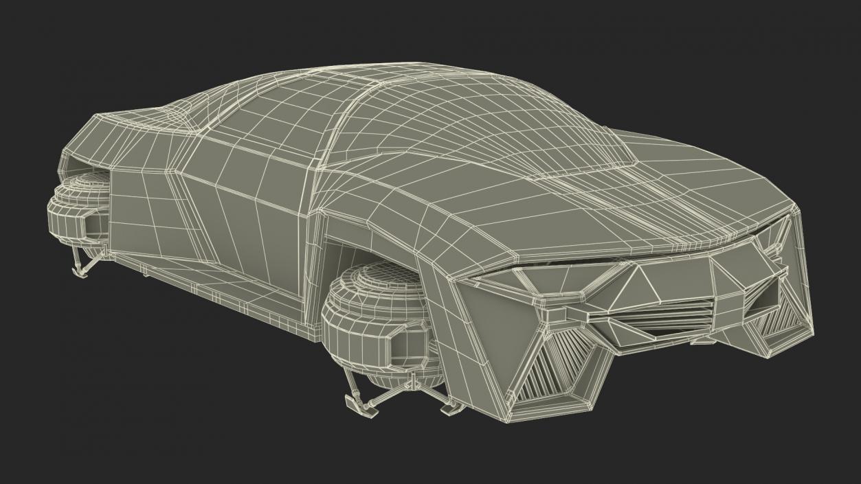 3D model Visionary Hover Car Rusty