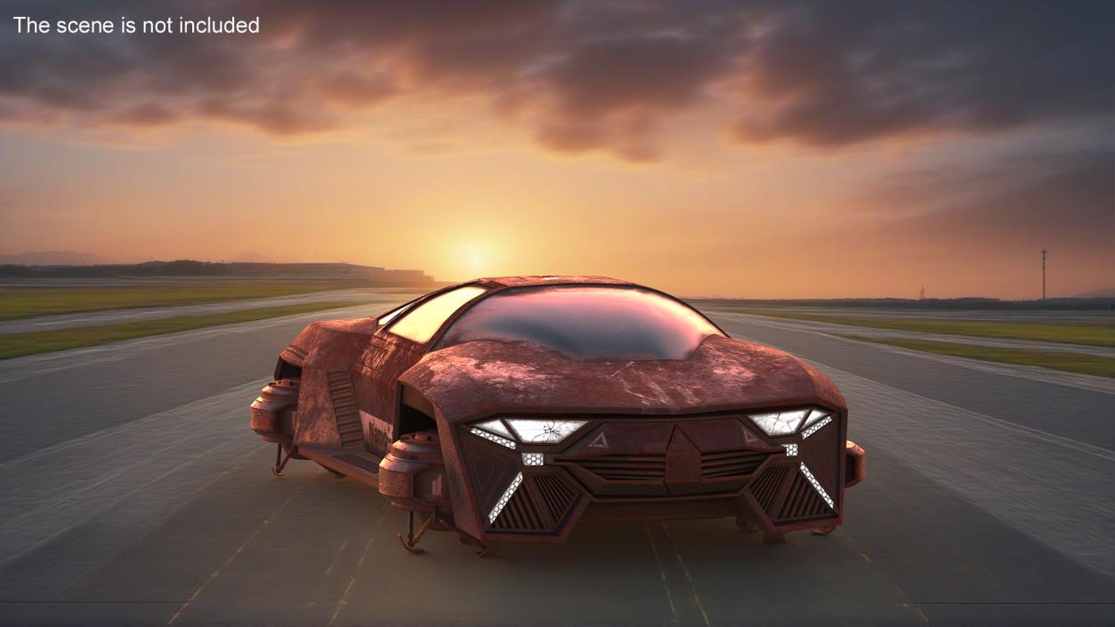 3D model Visionary Hover Car Rusty