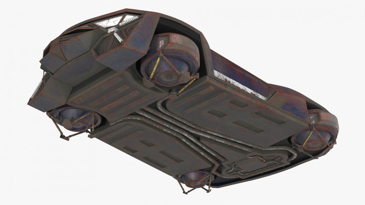 3D model Visionary Hover Car Rusty