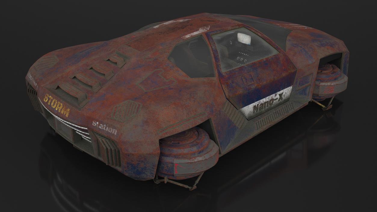 3D model Visionary Hover Car Rusty