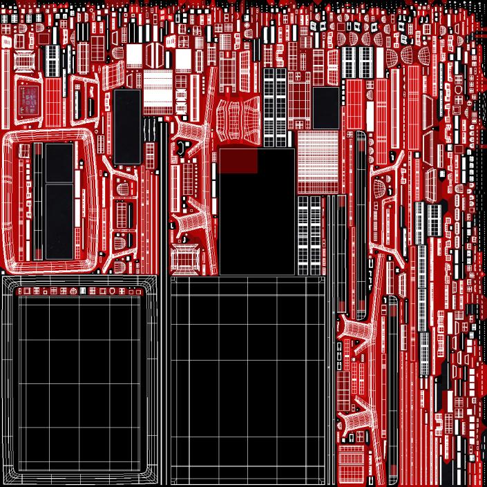 3D model Futuristic Table Red