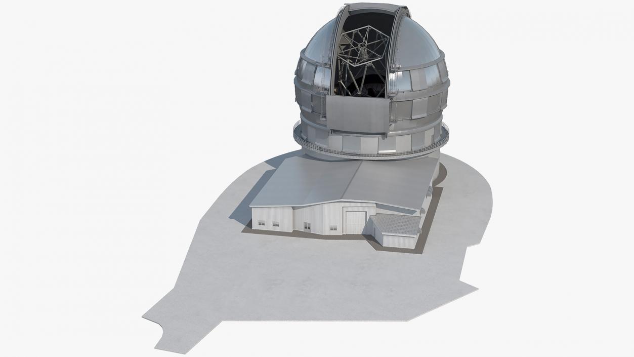 3D Gran TeCan Reflecting Telescope Rigged model