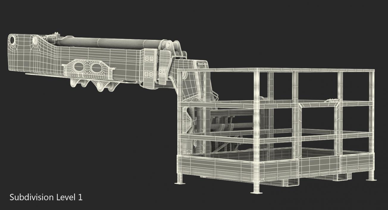 Forklift Work Platform Rigged 3D model