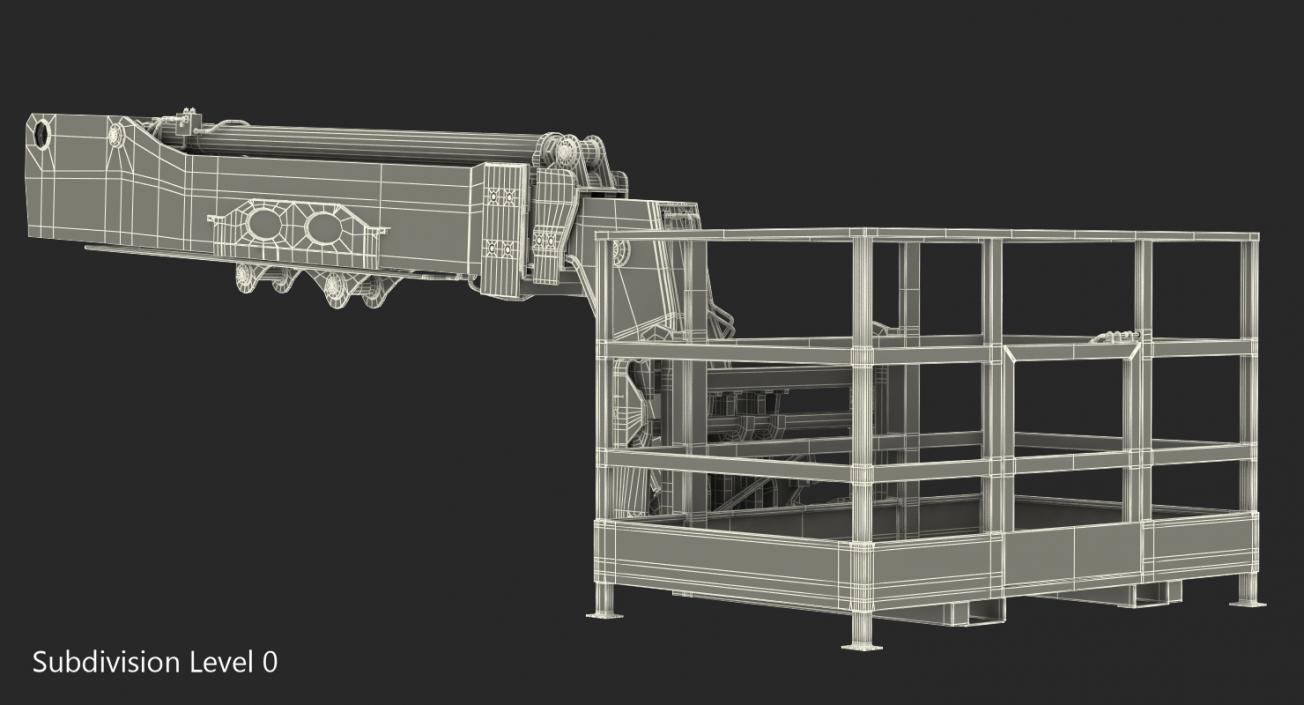 Forklift Work Platform Rigged 3D model