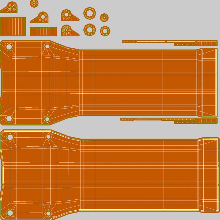 Forklift Work Platform Rigged 3D model