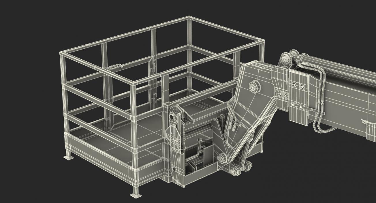 Forklift Work Platform Rigged 3D model