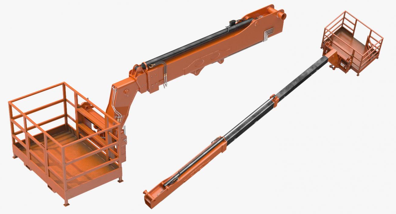 Forklift Work Platform Rigged 3D model