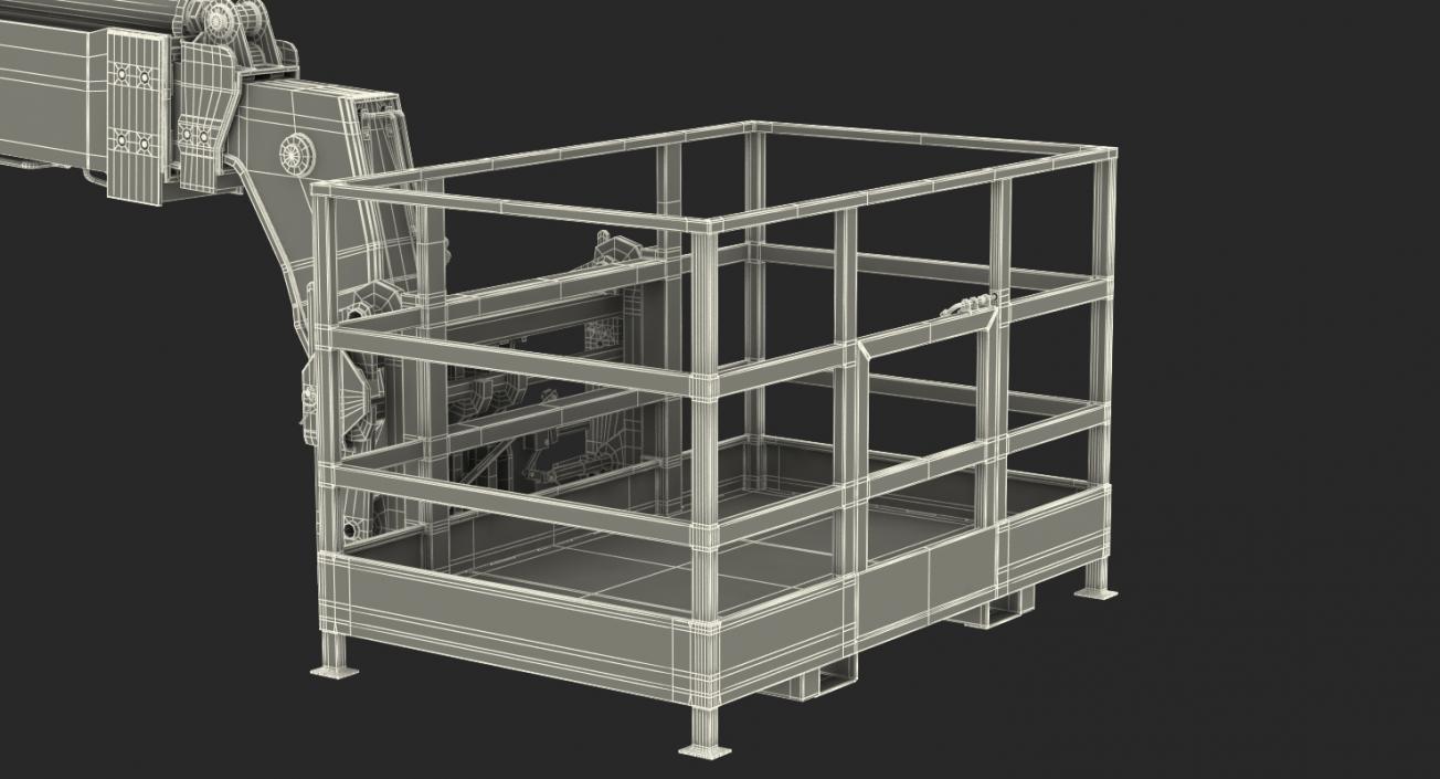 Forklift Work Platform Rigged 3D model