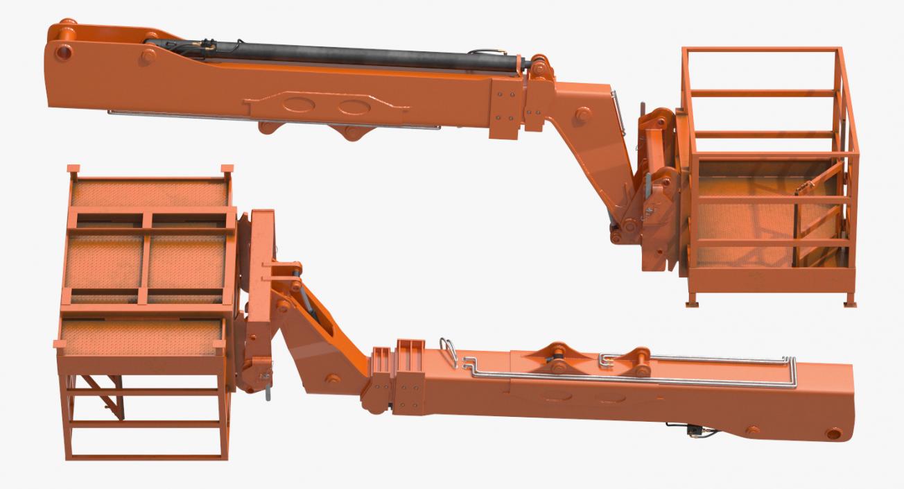 Forklift Work Platform Rigged 3D model