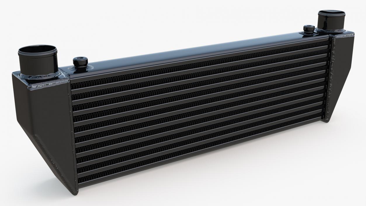 3D model Black Car Intercooler Up Side Pipes