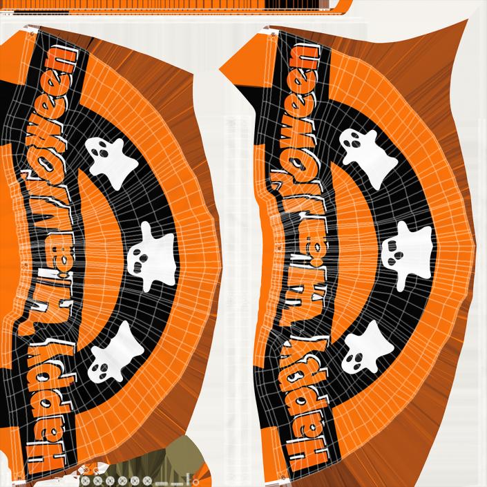 Halloween Bunting Flag Banner 3D model