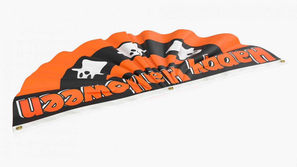 Halloween Bunting Flag Banner 3D model