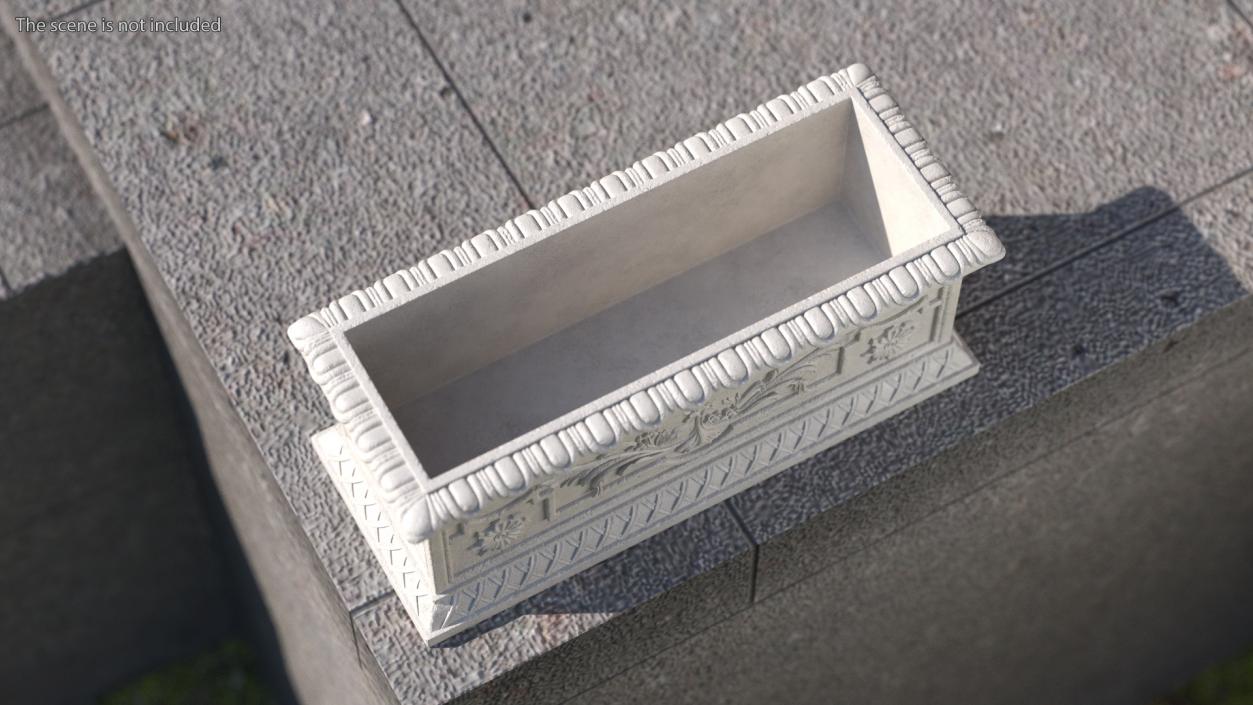 Provence Trough Planter h30 3D