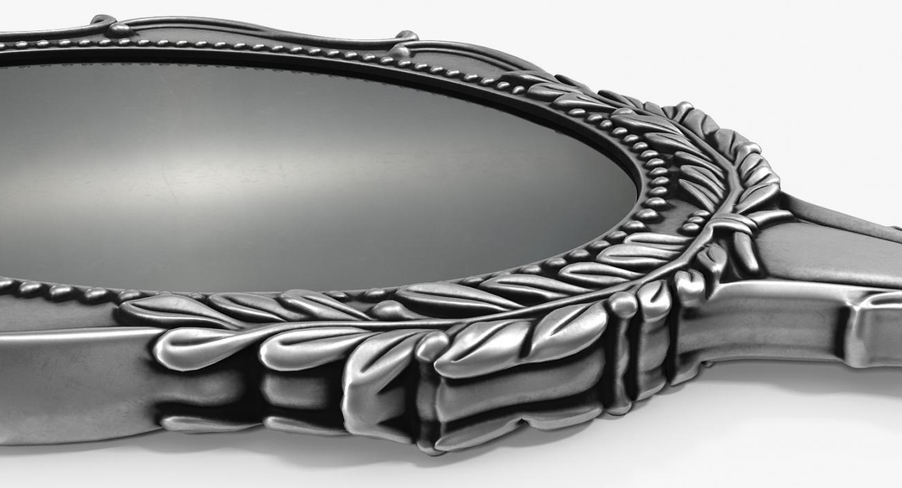 Antique Style Handheld Mirror 3D model