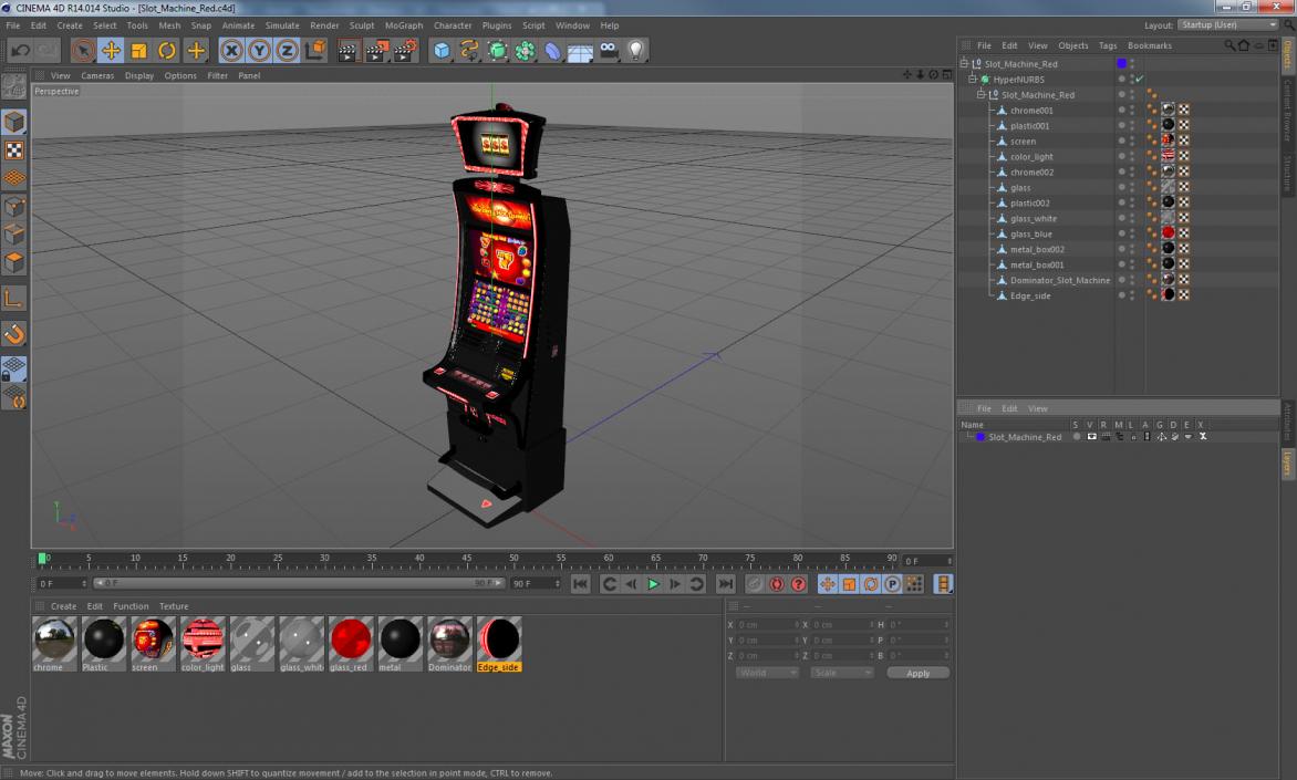 3D Slot Machine Red