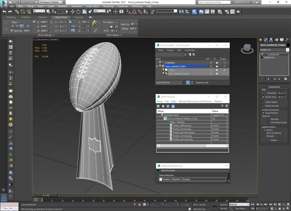 3D Vince Lombardi Trophy