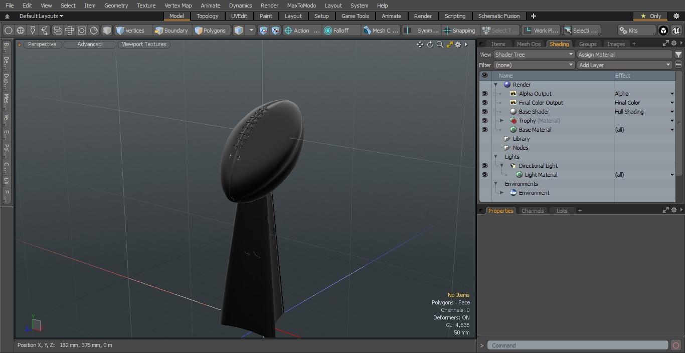 3D Vince Lombardi Trophy