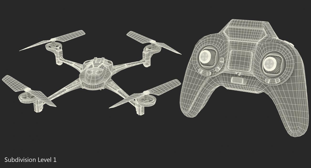 3D Quad Rotor Helicopter LaTrax Alias Set model