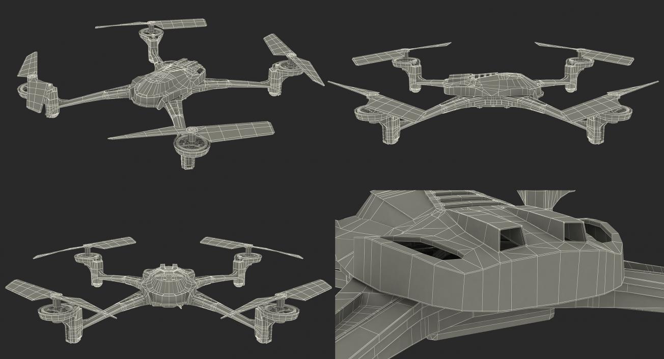 3D Quad Rotor Helicopter LaTrax Alias Set model