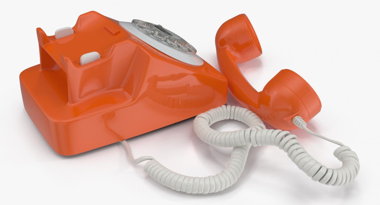 Fashioned Rotary Dial Phone 3D