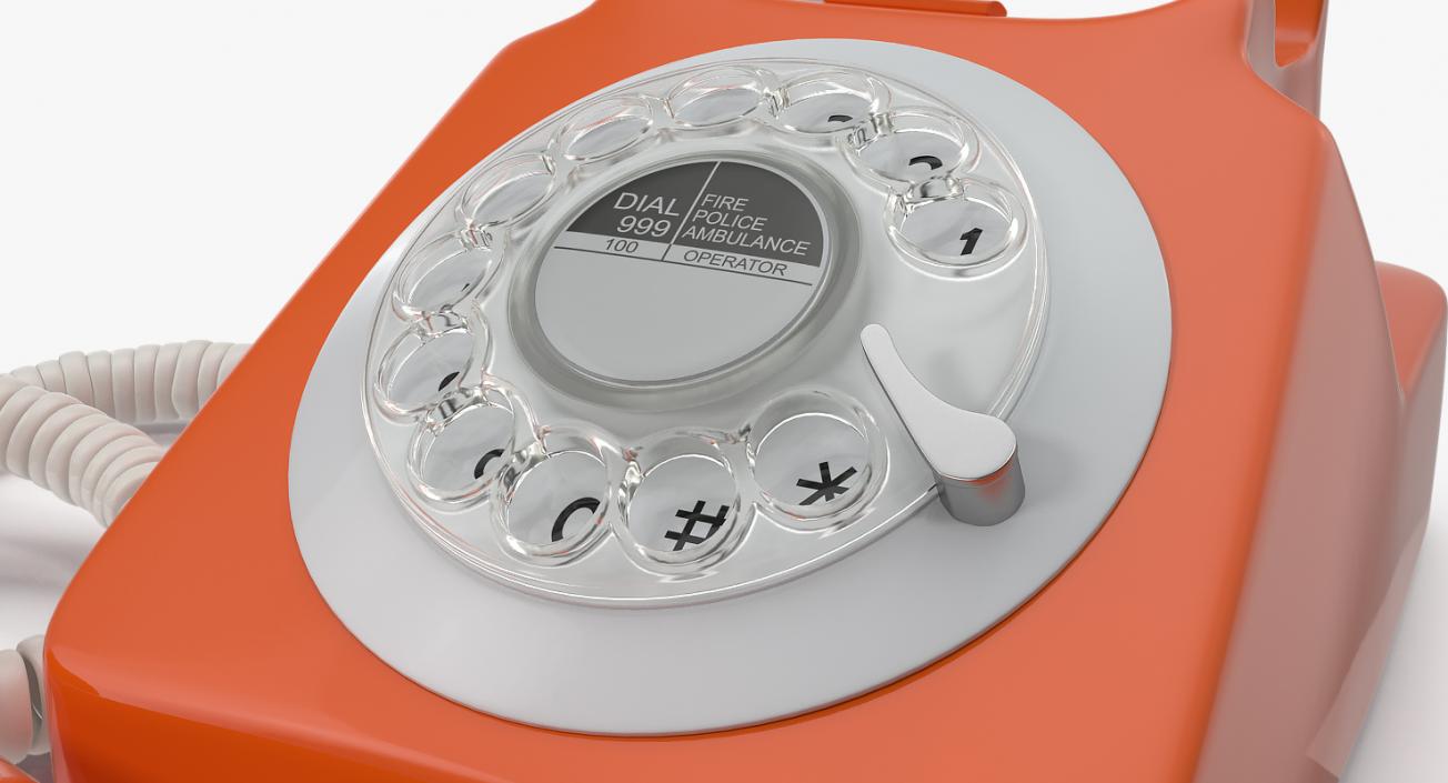 Fashioned Rotary Dial Phone 3D