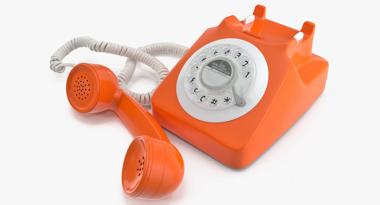 Fashioned Rotary Dial Phone 3D