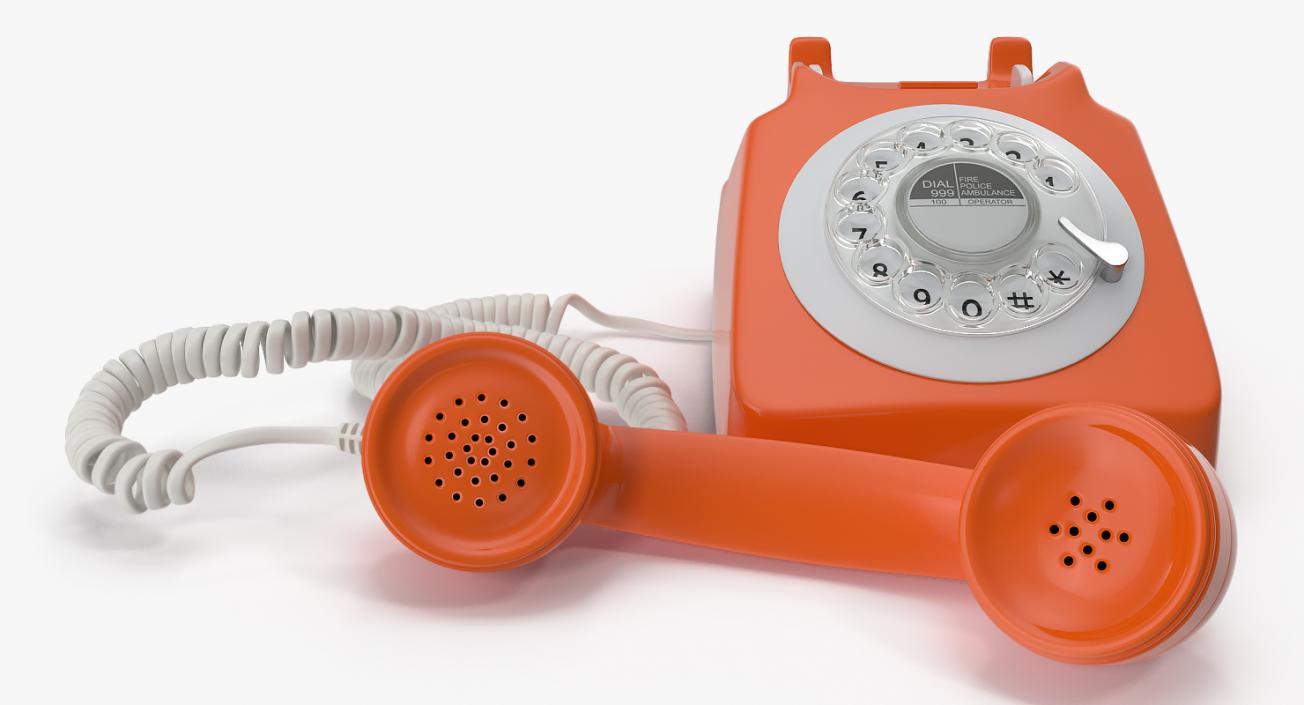 Fashioned Rotary Dial Phone 3D