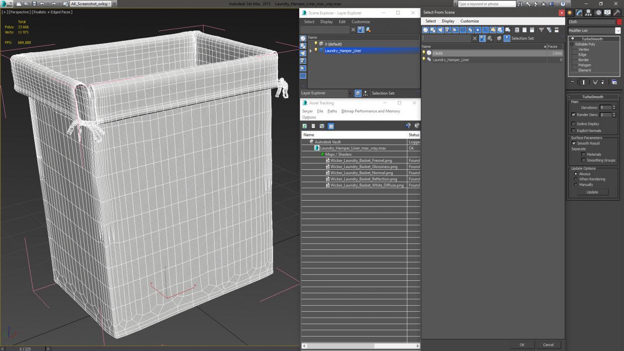 3D model Laundry Hamper Liner