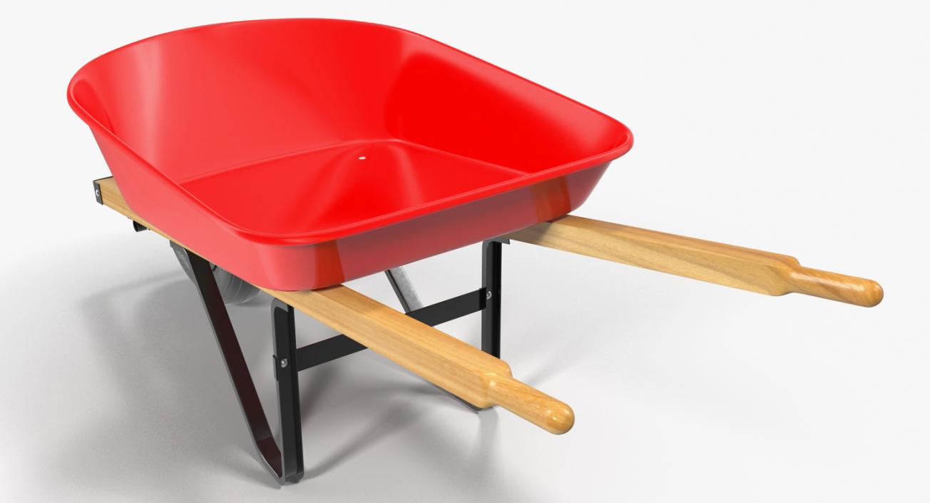 Garden Tool Wheelbarrow Red 3D