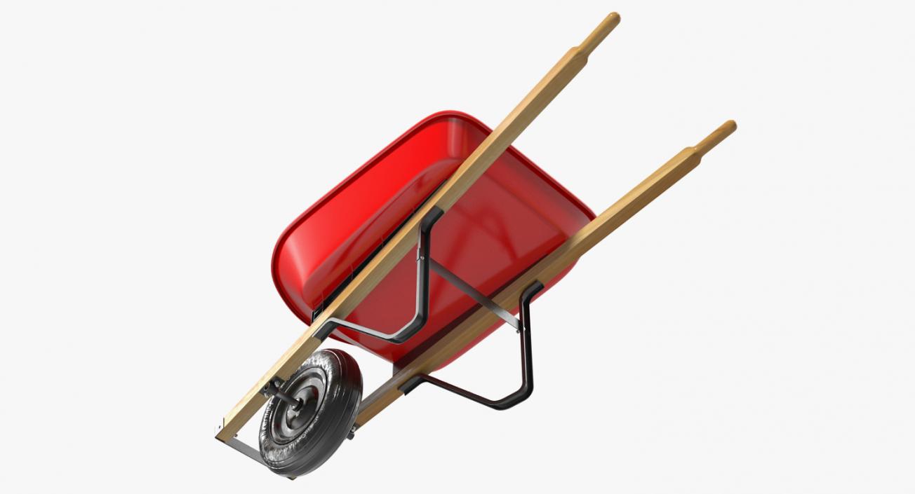 Garden Tool Wheelbarrow Red 3D