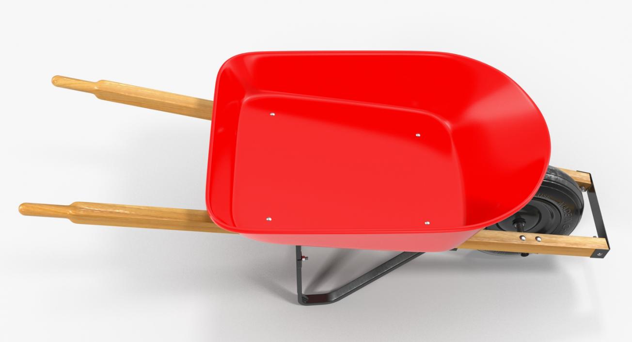 Garden Tool Wheelbarrow Red 3D