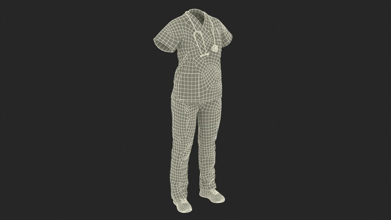 3D Medical Nurse Clothes