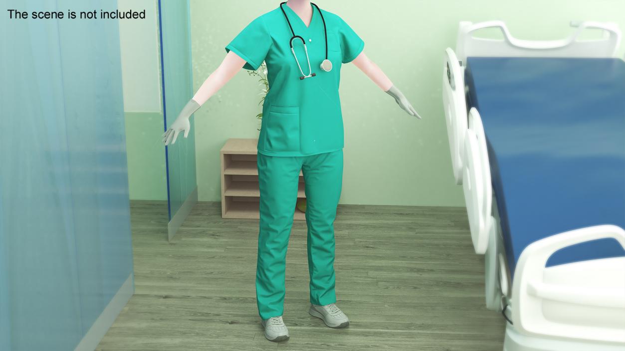 3D Medical Nurse Clothes