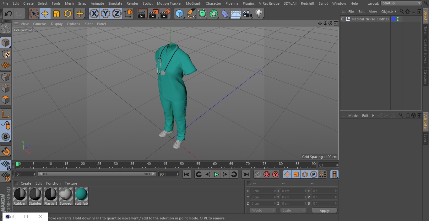 3D Medical Nurse Clothes